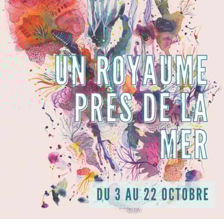 Affiche exposition aquarelle contemporaine art surréaliste