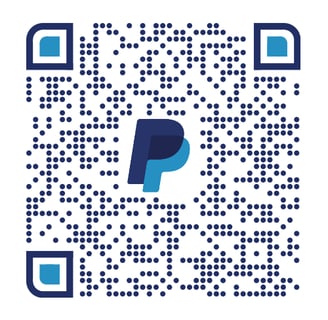 a qr coder with a blue and white background