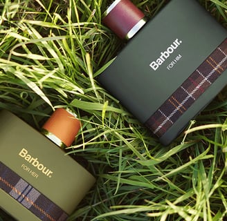 barbour fragrance bottles graphic