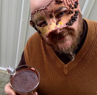coffee chocolate with mask