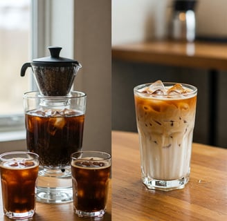 a coffee maker and a coffee maker on a table