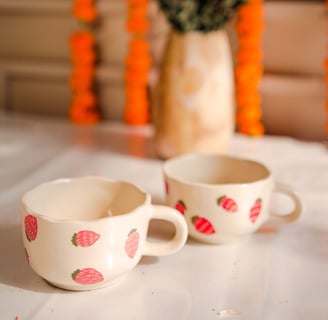 Strawberry Cup , Valentines Cup