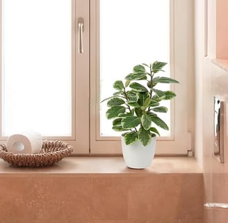 Plantas Artificiales de 22 cm en macetas para la decoración del hogar Planta de Interior de Camelia 