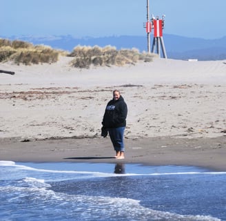 woman on beach