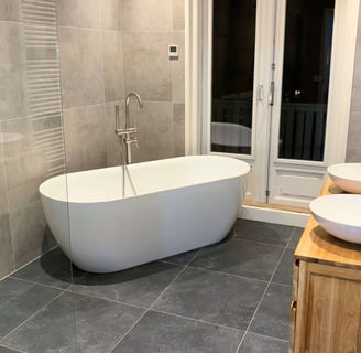 bathroom after regular cleaning