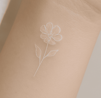 tatuaje en tinta blanca
