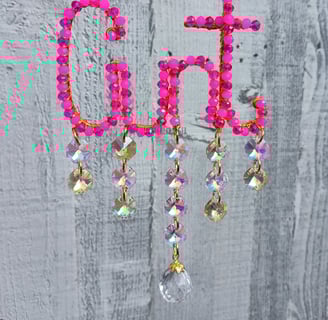 The hot pink cunt suncatcher
