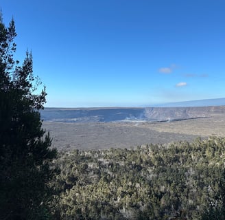 scenic view of Kilauea crater in Hawaii Volcano National Park