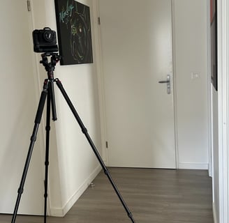 a camera and tripododge on a tripod
