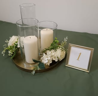 numéro de table doré