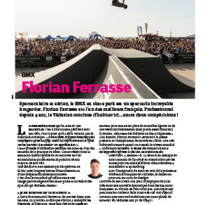 Article sur Florian Ferrasse, professionnel du BMX