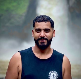 MiDO HASAN at waterfalls Ubud, Bali