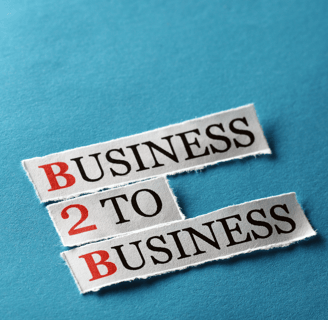 a piece of paper with the words business to business