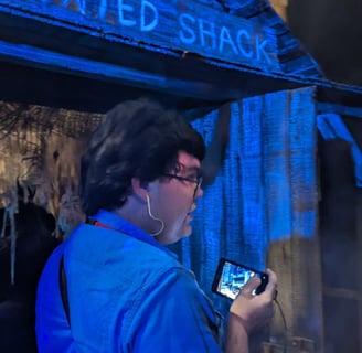 Caddy in Front of Haunted Shack on Origins: the Curse of Calico