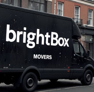 A professional mover loading boxes into a van during a house move in Manchester