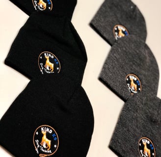 black and grey embroidered beanies - San antonio, tx