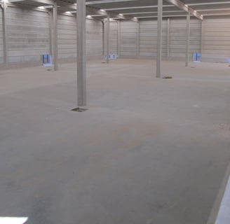 Piso de concreto com fibra de vidro