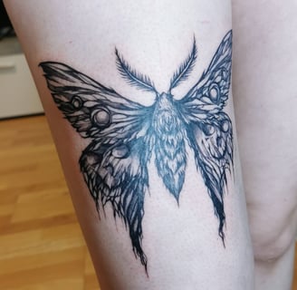 tattoo, inked, tattooart, art, tattooartist, details, moth, butterfly, blackwork, fineline