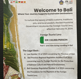 Bali tourist tax