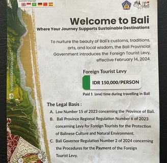 Bali tourist tax