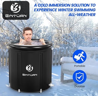 Ice bath tub for biohacking, cold therapy