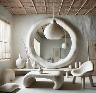 wabi sabi paper mache interior design