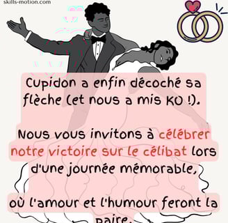 faire-part de mariage avec texte humoristique et romantique