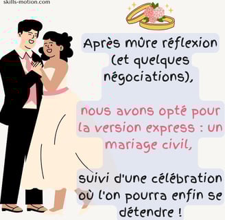 faire-part de mariage civil humoristique et comique