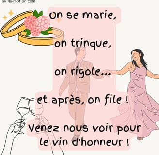 faire-part de mariage humoristique vin honneur uniquement
