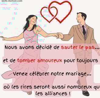 faire-part mariage avec jeux de mots droles