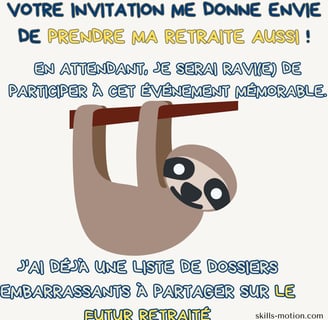 message drole pour accepter une invitation a une fete de retraite