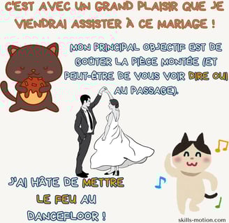 reponse a une invitation de mariage avec humour
