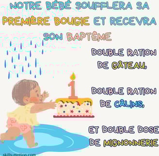 texte invitation bapteme et anniversaire 1 an humour