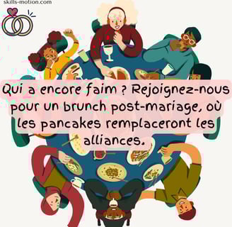 Texte invitation brunch lendemain mariage humour