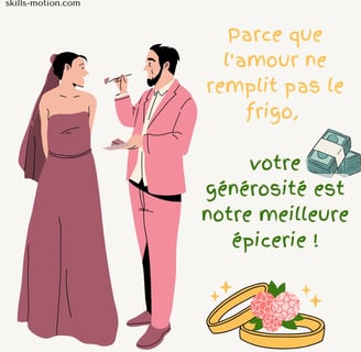 Texte pour urne de mariage humour