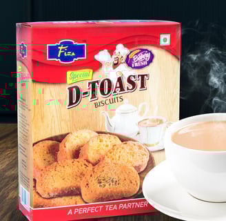 Fiza D Toast – crispy and golden toasted bread slices, perfect for breakfast or snacks, made with pr