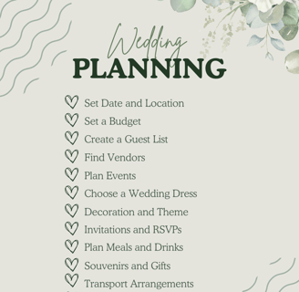 Wedding planning list