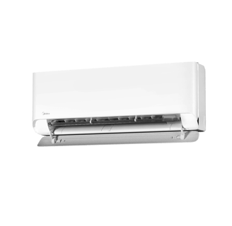 midea breezeless E baltas vidaus blokas MSCB1BU-12HRFN8-QRD1GW su atidarytomis grotelemis