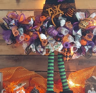 Halloween Witch Wreath