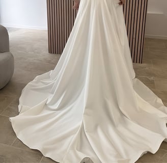 ROBE DE MARIEE EN SATN BUSTIER 
