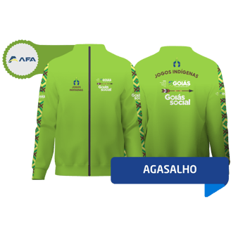 agasalho esportivo dos jogos indígenas promovido pelo programa goiás social