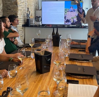 Momentos previos a una cata de Vino
