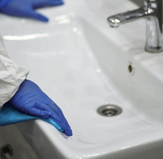 sink during a deep cleaning service