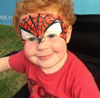 Spider Man Face Painting at the Las Vegas Park