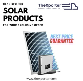 Solar inverter, panels and mounting accessories