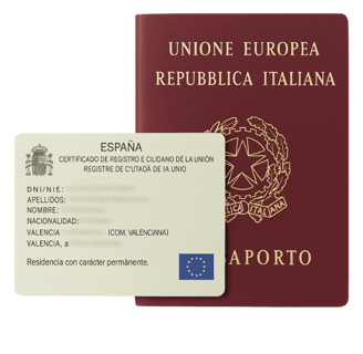 a passport card with a passport and a passport