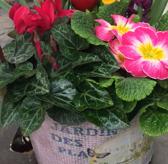 Basket with flowers