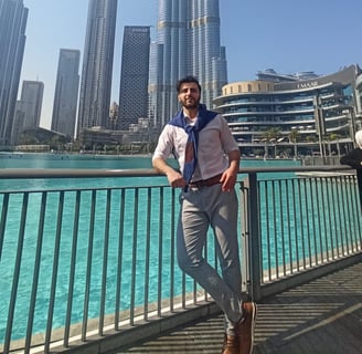 Adem Asha by Burj Khalifa in Dubai