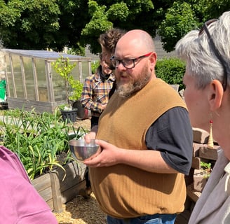 teaching in the garden