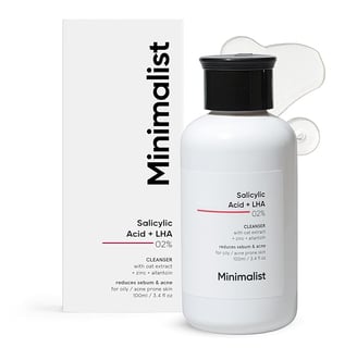 a bottle of minimalist skin care product